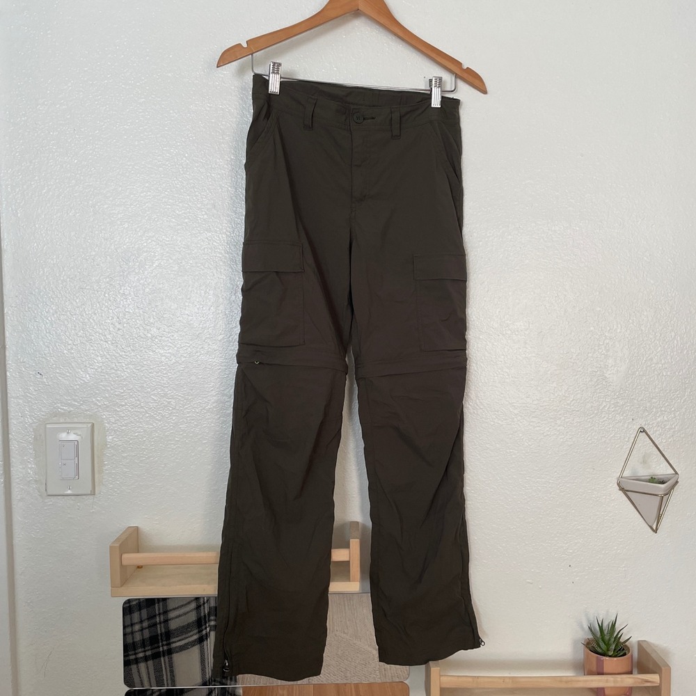 REI Co-op Sahara Kids‎ Convertible Hiking Pants Brown Cargo Shorts Large 14-16